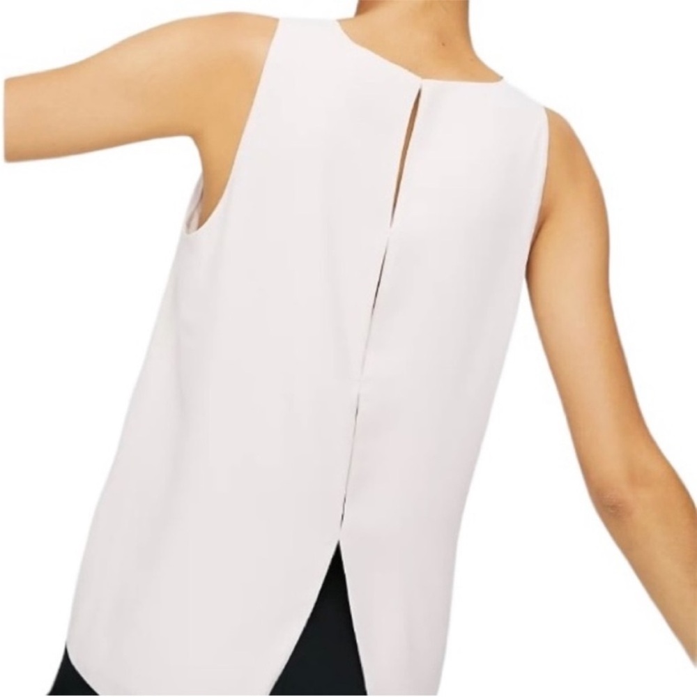 Babaton sleeveless Maddox blouse light pink with cut outs L excellent condition - Picture 3 of 12